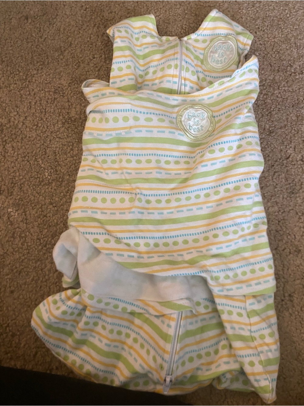 Halo Green and Blue Striped Sleep Sack - Kids Pajamas